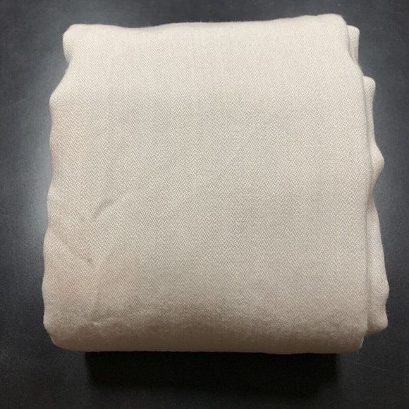 Restoration Hardware Italian Wool Herringbone Curtain Panel 96X100 Natural Ivory - Picture 6 of 10